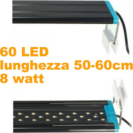 LAMPADA D113 LUCE PLAFONIERA ALLUNGABILE LED PER ACQUARIO BORDO VASCA 8W Prodotti per animali domestici/Pesci e animali d'acqua/Illuminazione per acquario Trade Shop italia - Napoli, Commerciovirtuoso.it