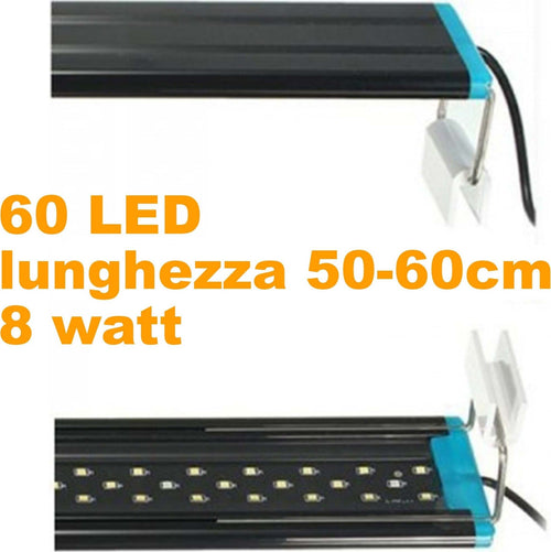 LAMPADA D113 LUCE PLAFONIERA ALLUNGABILE LED PER ACQUARIO BORDO VASCA 8W Prodotti per animali domestici/Pesci e animali d'acqua/Illuminazione per acquario Trade Shop italia - Napoli, Commerciovirtuoso.it
