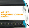 LAMPADA D73 LUCE PLAFONIERA ALLUNGABILE ESTENDIBILE LED PER ACQUARI BORDO VASCA Prodotti per animali domestici/Pesci e animali d'acqua/Illuminazione per acquario Trade Shop italia - Napoli, Commerciovirtuoso.it
