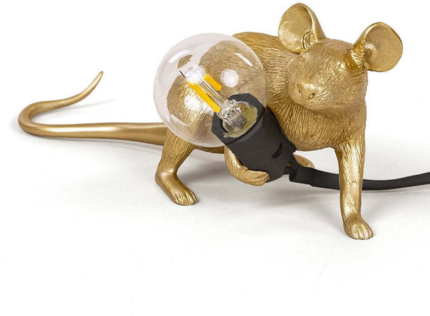 Lampada da appoggio Seletti Mouse Lop Lying Down Lamp Gold