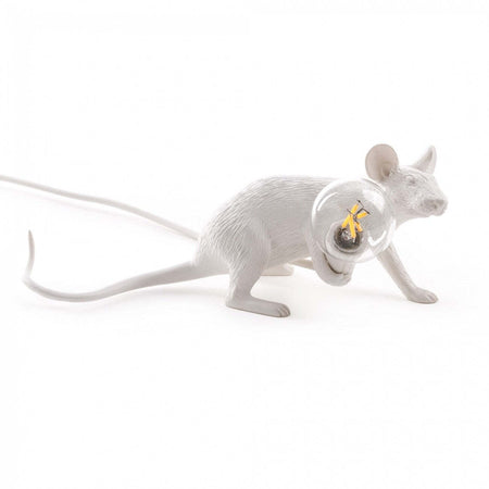 Lampada da appoggio Seletti Mouse Lop Lying down Lamp white