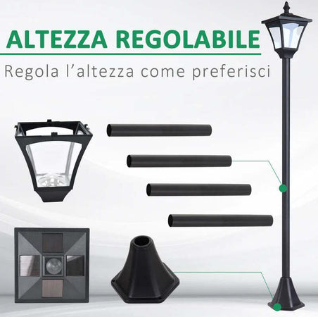Lampada-da-Giardino-Lampada-da-Terra-LED-da-Esterno-a-Energia-Solare-Impermeabile-IP44,-15x15x120-cm,-Nero-NE1842-107NE1