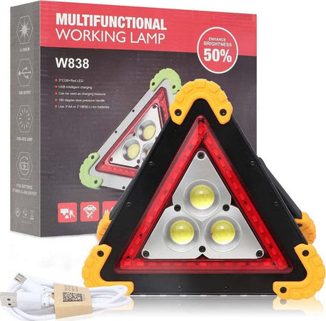 Lampada Da Lavoro Portatile Led Torcia Emergenza Triangolo Cob Ricaricabile 30w Illuminazione/Illuminazione per interni/Lampade/Lampade da lavoro Trade Shop italia - Napoli, Commerciovirtuoso.it