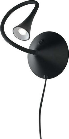 Lampada Da Lettura Led Newton Nera 3W 240Lm 4000K 13X51Cm Illuminazione/Illuminazione per interni/Illuminazioni per pareti/Lampade da lettura Led Mall Home - Napoli, Commerciovirtuoso.it