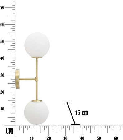Lampada Da Muro Glamy Doppia Cm 15X21X55 Illuminazione/Illuminazione per interni/Illuminazioni per pareti/Applique Led Mall Home - Napoli, Commerciovirtuoso.it
