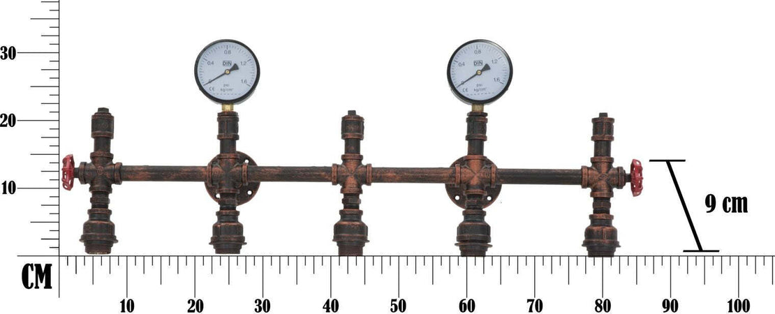 Lampada-Da-Muro-Industry-5-Luci-Cm-86X9X32