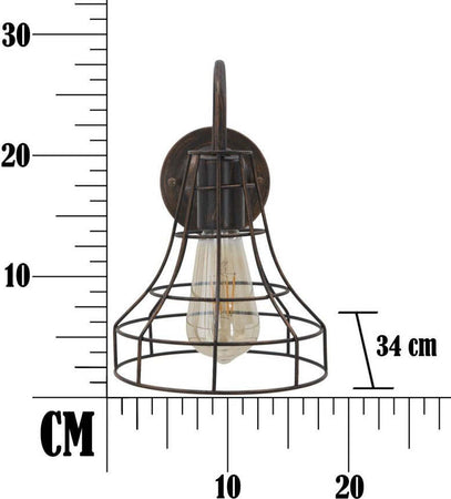 Lampada Da Muro Industry -A- Cm 34X18X27 Illuminazione/Illuminazione per interni/Illuminazioni per pareti/Applique Led Mall Home - Napoli, Commerciovirtuoso.it