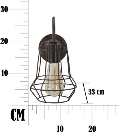 Lampada Da Muro Industry -B- Cm 33X15X27,5 Illuminazione/Illuminazione per interni/Illuminazioni per pareti/Applique Led Mall Home - Napoli, Commerciovirtuoso.it