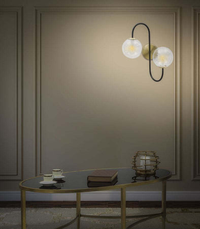 Lampada Da Muro Iron Black Cm 36X24X45 Illuminazione/Illuminazione per interni/Illuminazioni per pareti/Applique Led Mall Home - Napoli, Commerciovirtuoso.it