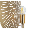 Lampada da muro struttura in metallo color oro per interni