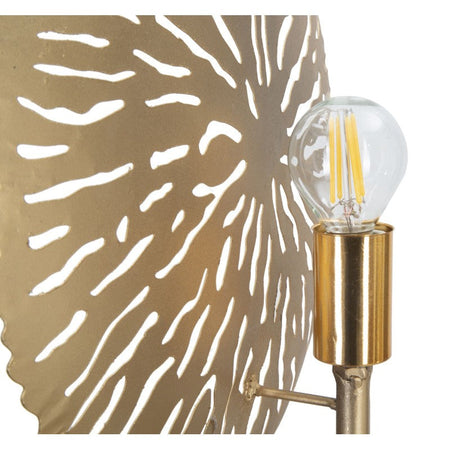 Lampada da muro struttura in metallo color oro per interni