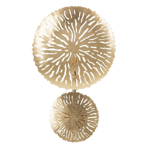 Lampada da muro struttura in metallo color oro per interni