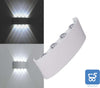 Lampada da Parete a LED Applique 6000K Luce Fredda per Esterni Corpo in Alluminio BIANCA - EX DEMO