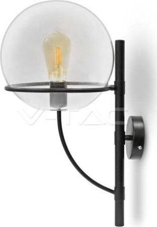 Lampada-Da-Parete-Applique-A-Muro-Forma-Globo-Vetro-Trasparente-Elegante-Vt-7226