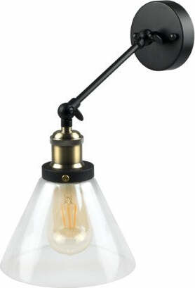 Lampada Da Parete Applique A Muro In Vetro Trasparente Con Corpo In Metallo 7143 Illuminazione/Illuminazione per interni/Illuminazioni per pareti/Applique Trade Shop italia - Napoli, Commerciovirtuoso.it