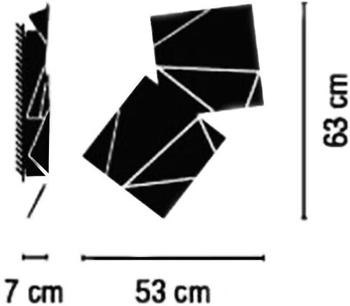 Lampada da parete da esterno Vibia Origami 2 LED