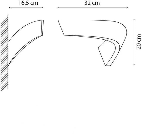 Lampada da parete Icone BOOMERANG LED