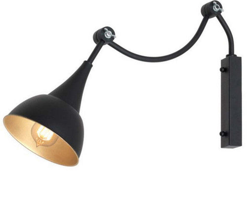 LAMPADA DA PARETE IN METALLO CHARA NERO 38X17X25 CM Illuminazione/Illuminazione per interni/Illuminazioni per pareti/Applique Scontolo.net - Potenza, Commerciovirtuoso.it