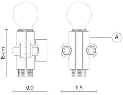 Lampada da parete Karman Nando (Altezza 15 cm)