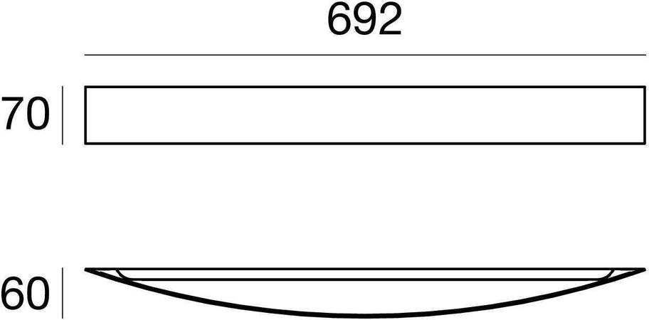 Lampada da parete LED Linea Light Curvè 30W