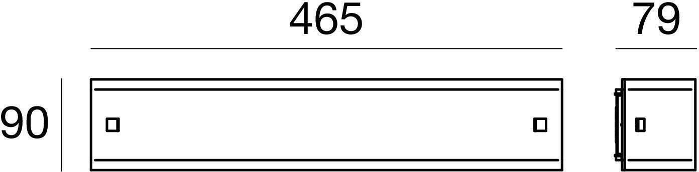 Lampada da parete LED Linea Light Mille_W1 (Big 20W)