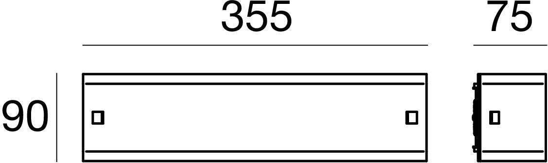 Lampada da parete LED Linea Light Mille_W1 (Large 14W)