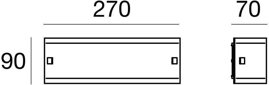 Lampada da parete LED Linea Light Mille_W1 (Medium 9W)