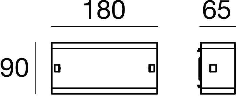Lampada da parete LED Linea Light Mille_W1 (Small 8W)