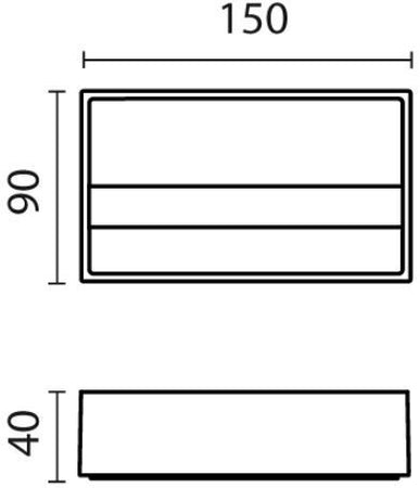 Lampada da parete LED per esterni Simes Shape