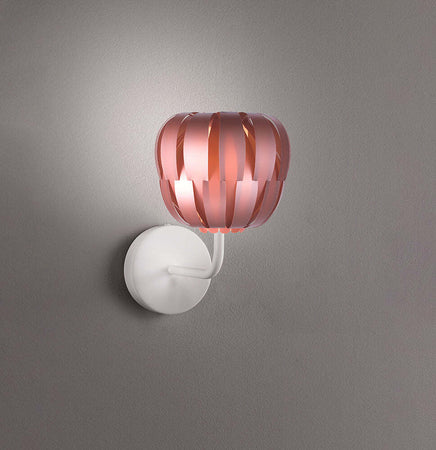 Lampada-Da-Parete-Moderna-1-Luce-Queen-Polilux-Rosa-Metallico-D19-Made-In-Italy