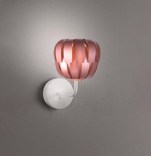 Lampada-Da-Parete-Moderna-1-Luce-Queen-Polilux-Rosa-Metallico-D19-Made-In-Italy