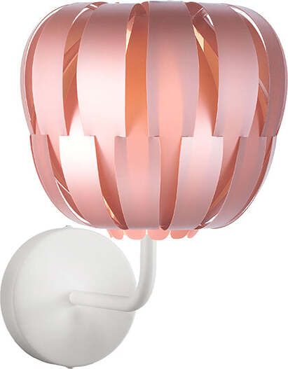 Lampada-Da-Parete-Moderna-1-Luce-Queen-Polilux-Rosa-Metallico-D29-Made-In-Italy