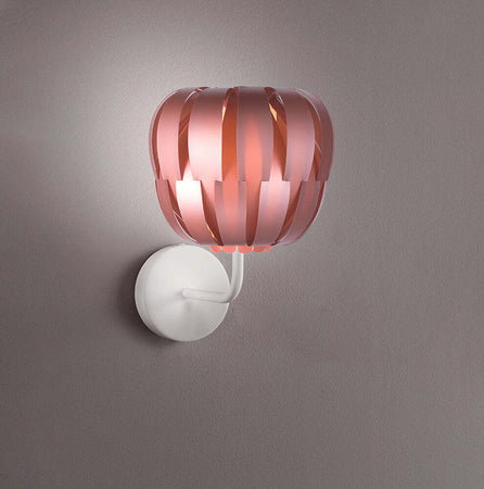 Lampada-Da-Parete-Moderna-1-Luce-Queen-Polilux-Rosa-Metallico-D29-Made-In-Italy