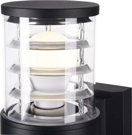 Lampada-Da-Parete-Moderna-Per-Esterno-Alluminio-Nero-2-Luci-E27-60W-Ip54