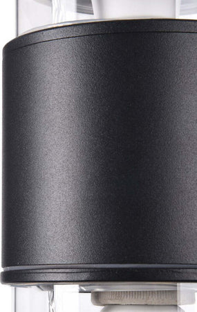 Lampada-Da-Parete-Moderna-Per-Esterno-Alluminio-Nero-2-Luci-E27-60W-Ip54