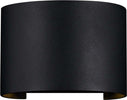 Lampada-Da-Parete-Moderna-Per-Esterno-Metallo-Nero-Luce-Led-6W-Ip54