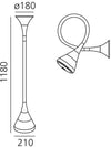 Lampada da parete o soffitto Artemide Pipe LED