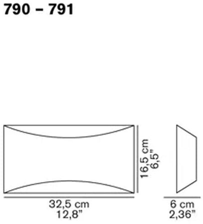 Lampada da parete Oluce Kelly bianca LED