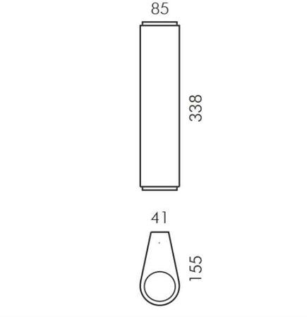 Lampada da parete Simes Smooth doppia emissione