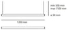 Lampada da parete/soffitto Artemide Alphabet of light linear 120