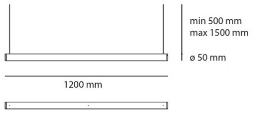 Lampada da parete/soffitto Artemide Alphabet of light linear 120