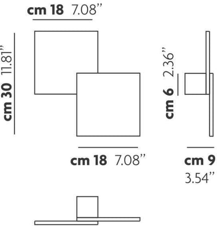 Lampada da parete Studio Italia Design Puzzle Double Square