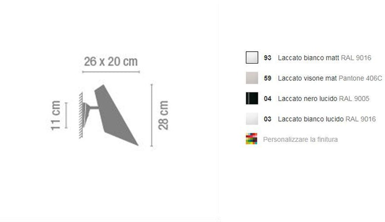 Lampada da parete Vibia I.Cono