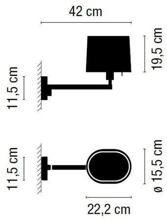 Lampada da parete Vibia Swing