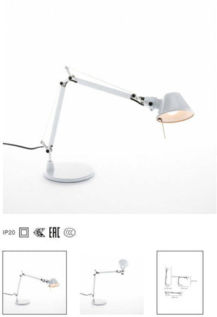 Lampada da scrivania Artemide Tolomeo Micro