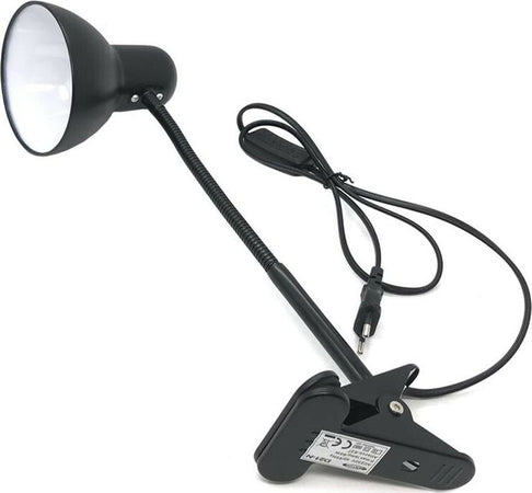 Lampada-Da-Scrivania-Braccio-Flessibile-Lumetto-Con-Pinza-E27-Lume-Nero-Universo