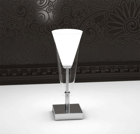 Lampada-Da-Scrivania-Contemp-Bullet-Metallo-Cromo-Vetro-Trasparente-1-Luce-E14