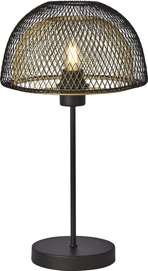 Lampada-Da-Scrivania-Contemporanea-Favo-Acciaio-Nero-Oro-1-Luce-E27