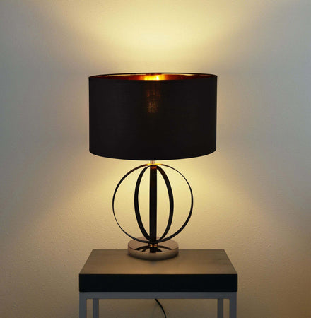 Lampada-Da-Scrivania-Contemporanea-Foschia-Acciaio-Nero-Oro-1-Luce-E27