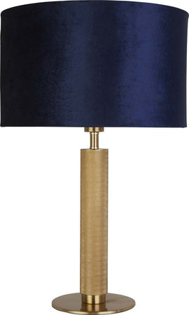 Lampada-Da-Scrivania-Contemporanea-Londra-Acciaio-Ottone-Velluto-Blu-1-Luce-E27